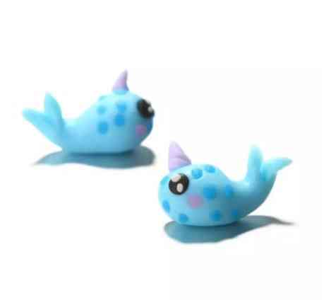 Серьги в виде рыбок - длина 2см, полимерная глина, ручная работа Киев