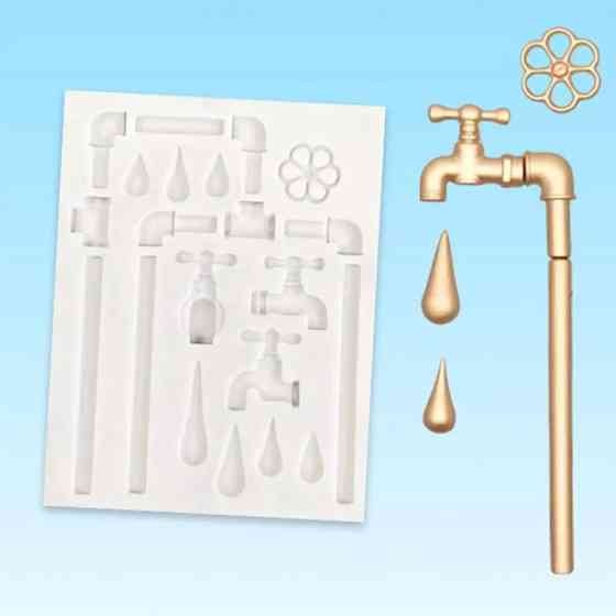 Молд силіконовий Водопровідний кран 124 на 98 см білий Київ