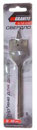 Свердло для дерева GRANITE пір'яне 32х152 мм 6-гранний хвостовик 1/4" 2-12-032 Рівне
