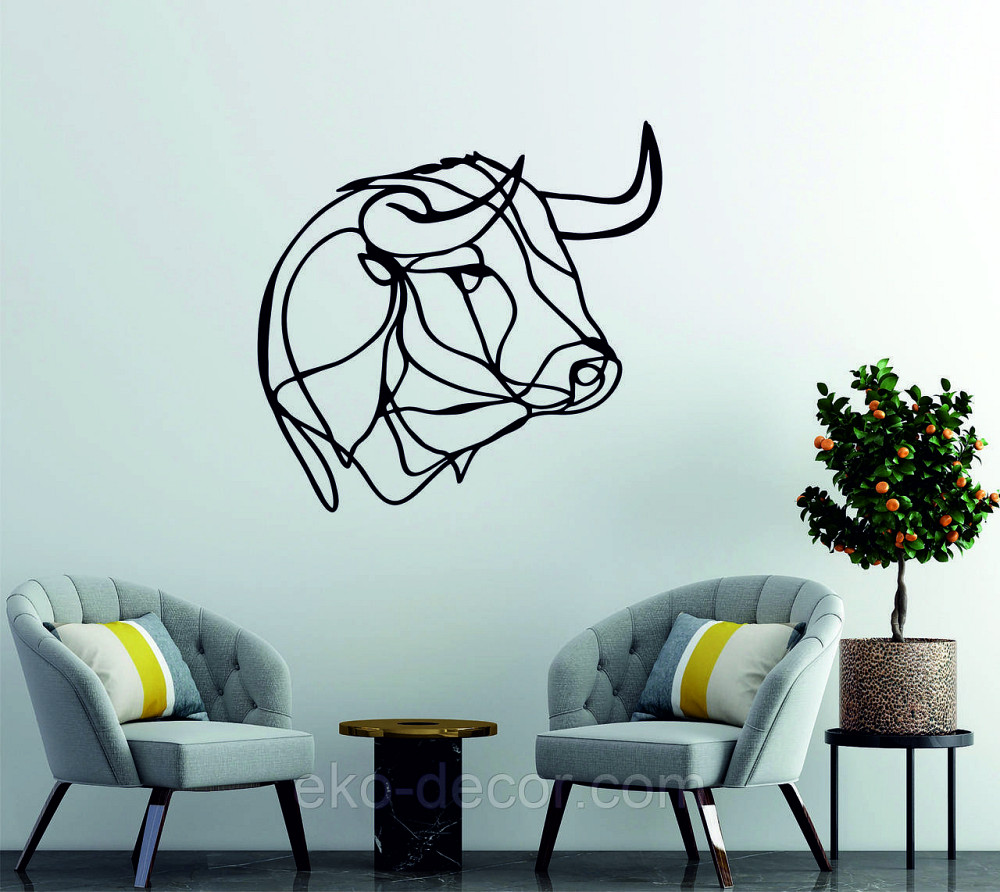 Настінний декор Панно «Бик» Декор на стіну Київ - фото 2