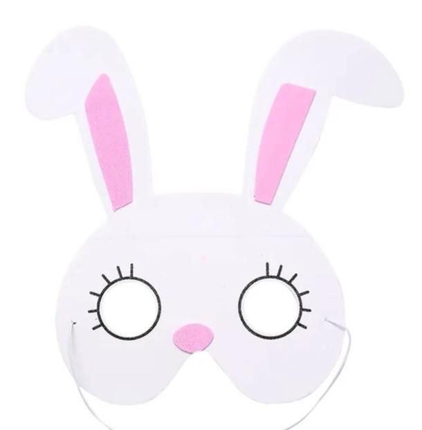 Детская маска Заяц one size бело-розовый Киев - изображение 3