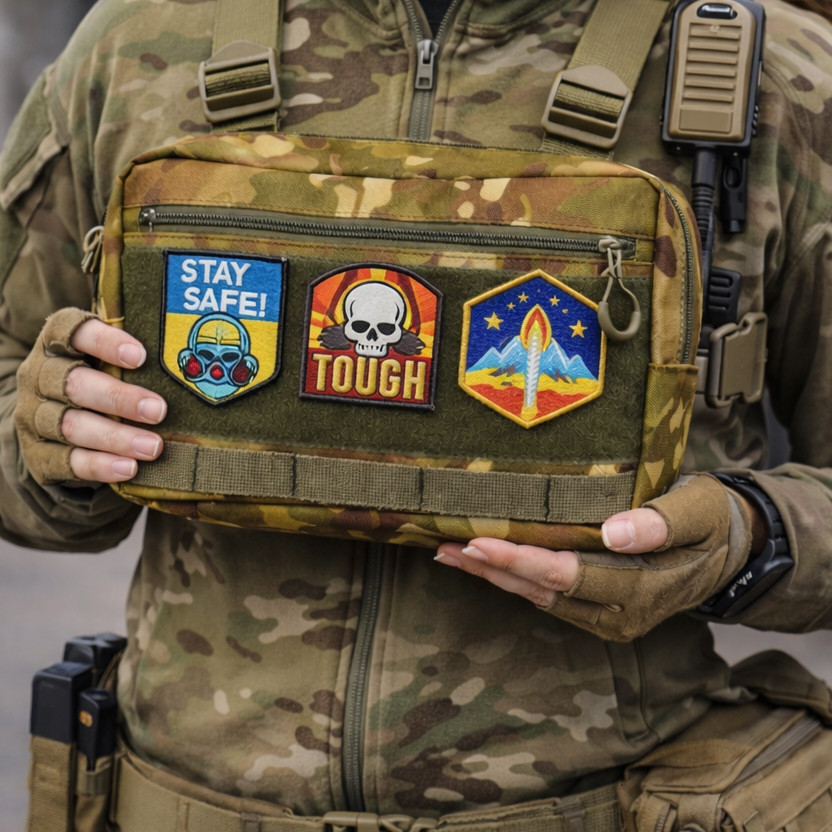 Чоловіча стьобана сумка через плече, Сумка у військовому стилі на плечі Чоловіча армійська DI-79 Львів - фото 7