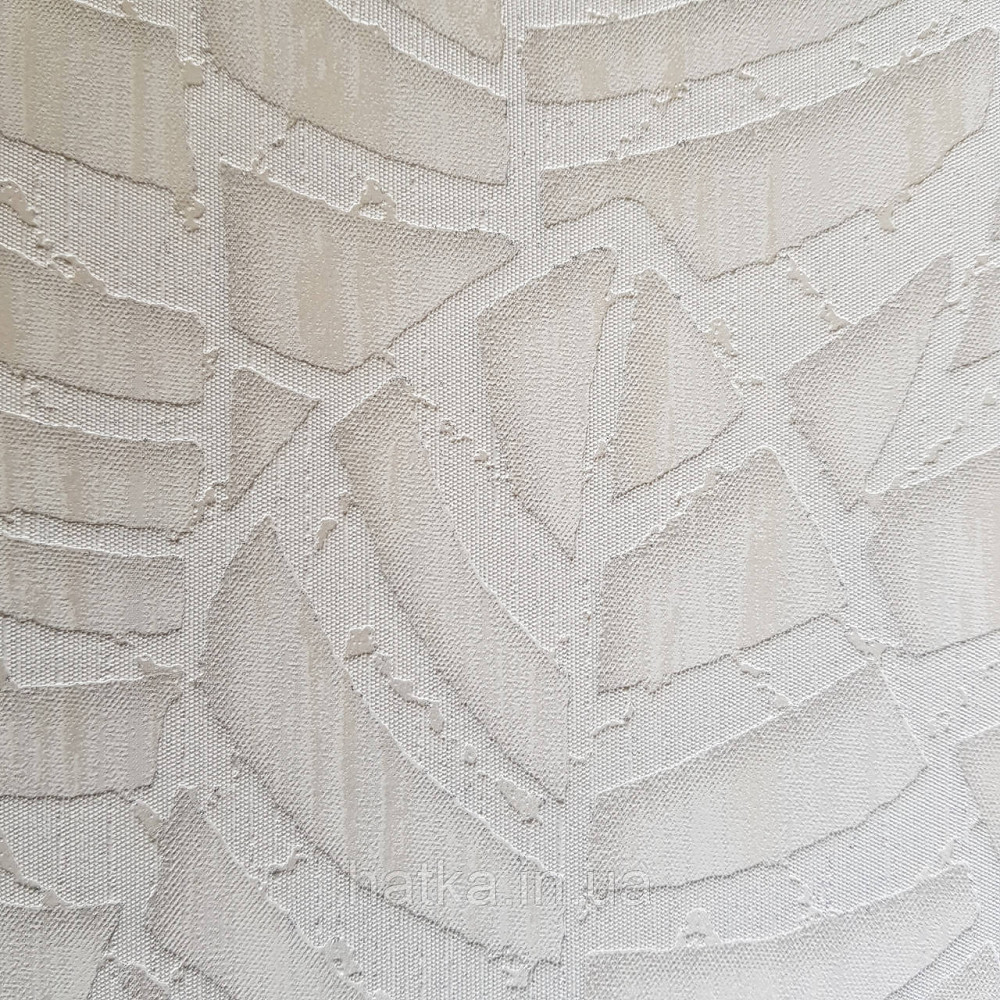 Шпалери метрові вінілові на флізелін Villa Marburg Lombardi геометрія абстракція листя білі на сріблястому Київ - фото 4