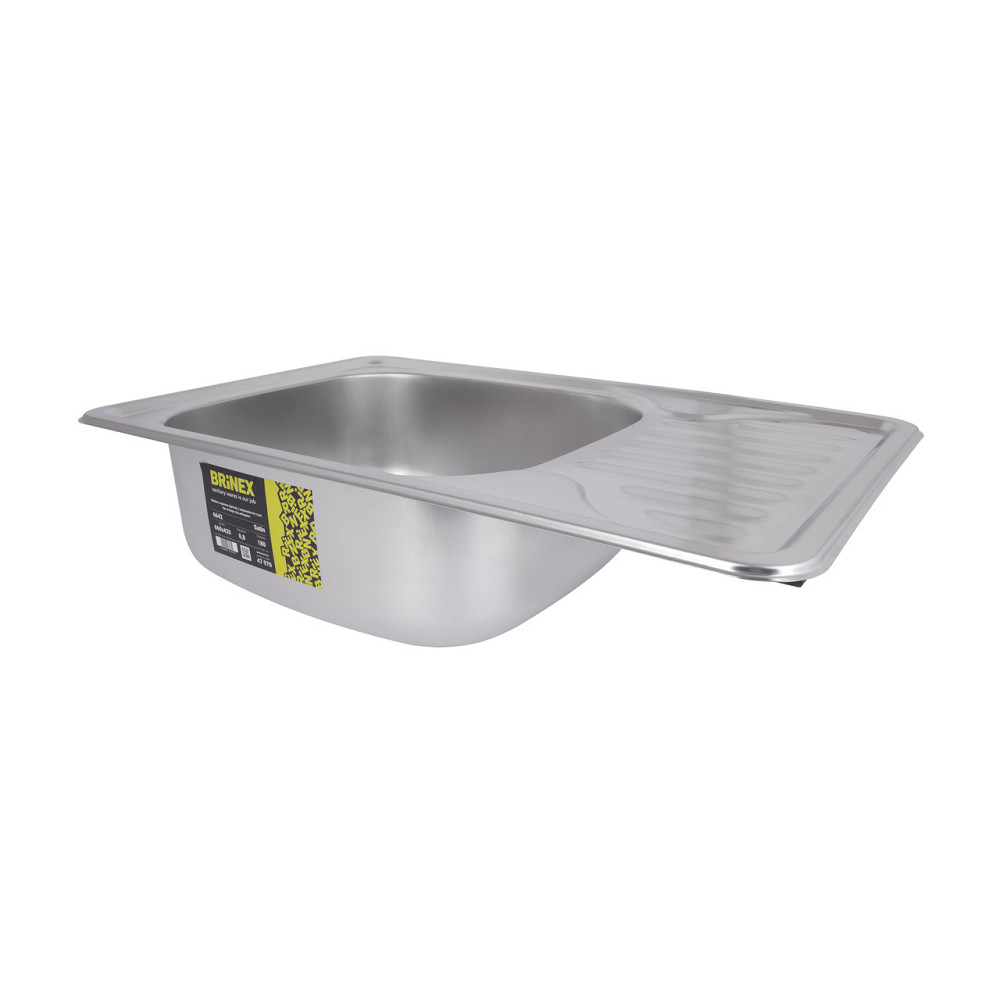 Кухонная мойка Brinex 6642 0,8 мм Satin (BRIN6642SAT08) Киев - изображение 4