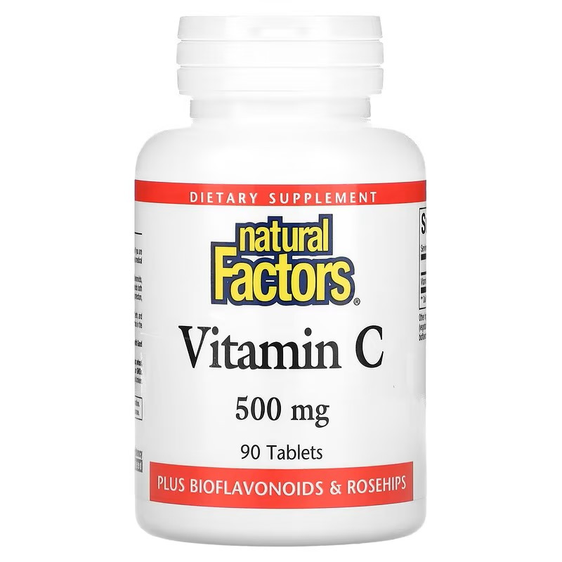 Витамин C Natural Factors Vitamin C, 500 mg, 90 Tablets Луцк - изображение 1