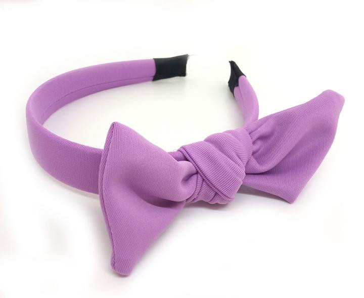 Обруч для волосся з бантом бузковий Київ - фото 1
