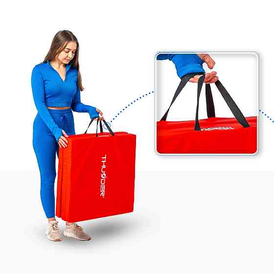 Мат гимнастический THUNDER MG-02, 180 x 60 x 5 см, красный Киев