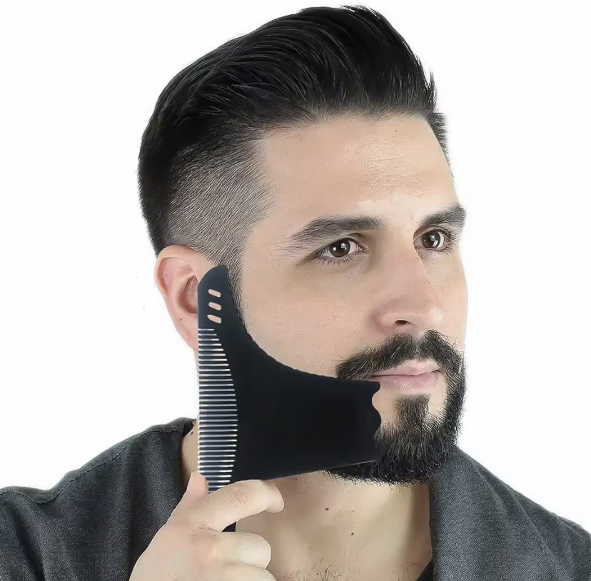 Шаблон для бороды, трафарет для бороды и усов, стайлер, триммер для бороды, чорный Киев - изображение 2
