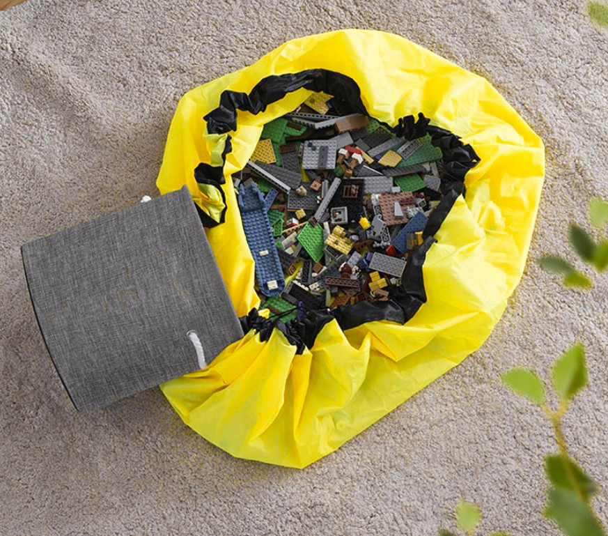 Корзина для игрушек с ковриком диаметром 135 см Kruzzel (19556) Серый Нововолынск - изображение 9