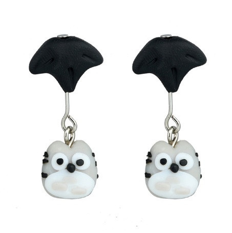 Сережки коты - длина 3см, полимерная глина Киев - изображение 1