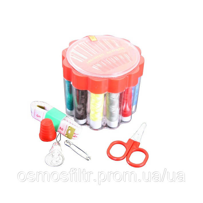Набір для шиття нитки та голки 12 кольорів ниток, і різноманітних аксесуарів, таких як наперсток, но Киев - изображение 1