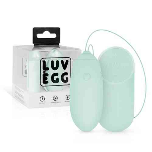 Виброяйцо с дистанционным пультом Luv Egg, силиконовое, зеленое, 6.5 х 3.5 см Sex Aura Киев