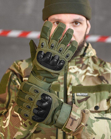Тактичні рукавички stendboy haki Одесса - изображение 1