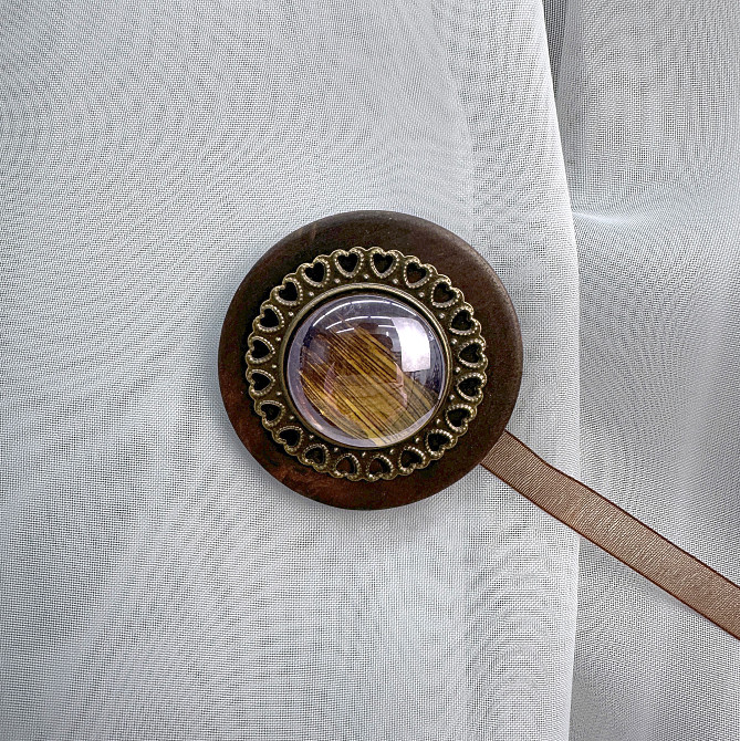 Магниты для штор и гардин Карпаты набор 2 шт Венге с бронзовым (81-258) Киев - изображение 2