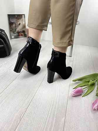 Жіночі черевики VESNA чорні натуральна замша висота каблука 9см розмір 36р. 40р. (9180) Коломия