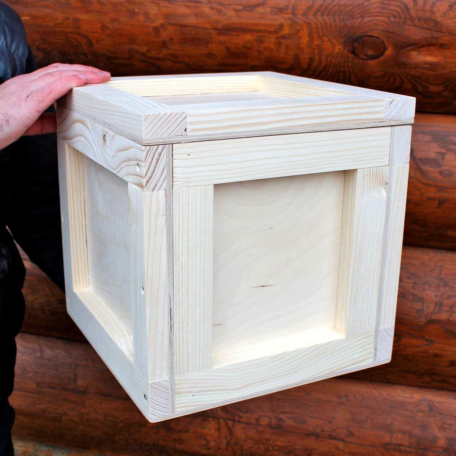 Інтер'єрний декоративний ящик "Аківа 30х30х30" бланже Миколаїв - фото 3