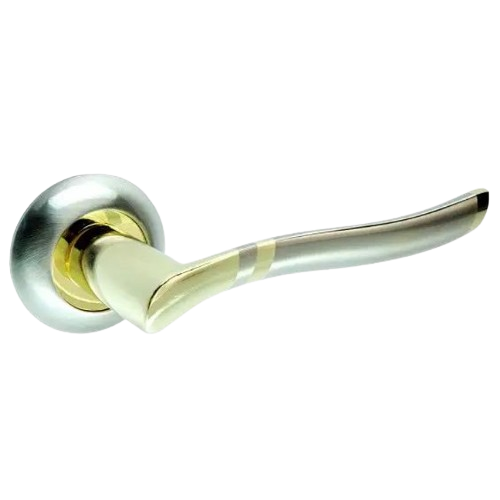 Ручка дверна на круглій розетці R10.035 AL SN/РВ KEDR Житомир - фото 1