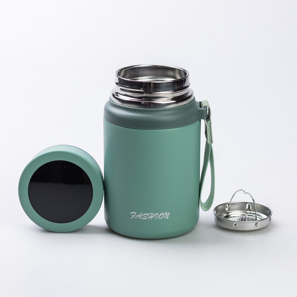 Термос Fashion з датчиком температури 700 мл Оливковий HP-14-20GR Київ - фото 5