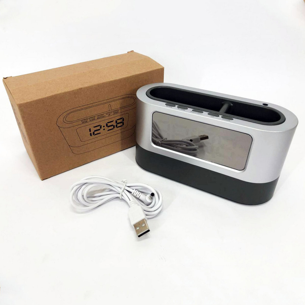 Настільний годинник з підсвічуванням 038, Стильний настільний годинник зі світловим табло TA-55 Львів - фото 1