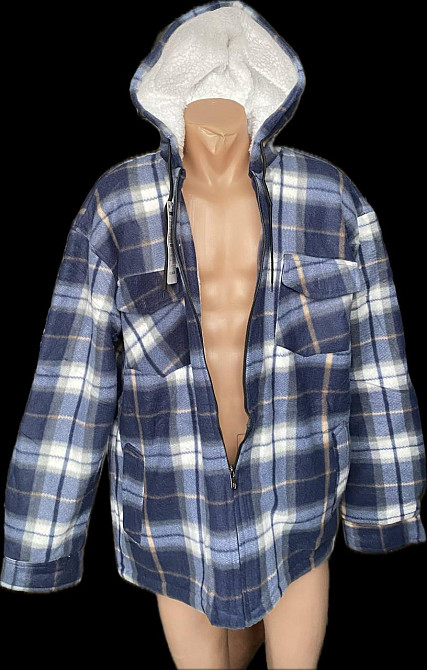 Рубашка с капюшоном лесоруб теплая мужская на меху батал  70-76 в розницу Одесса - изображение 2