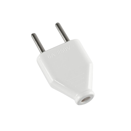 Вилка мережева без заземлення 6А біла Standard Titanum Житомир