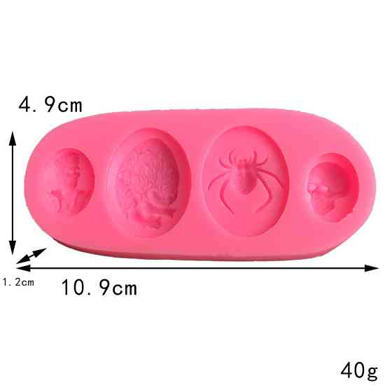 Молд силиконовый Хэллоуин 49 на 109 мм розовый Киев