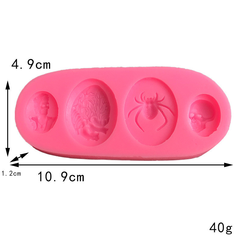 Молд силиконовый Хэллоуин 49 на 109 мм розовый Киев - изображение 2