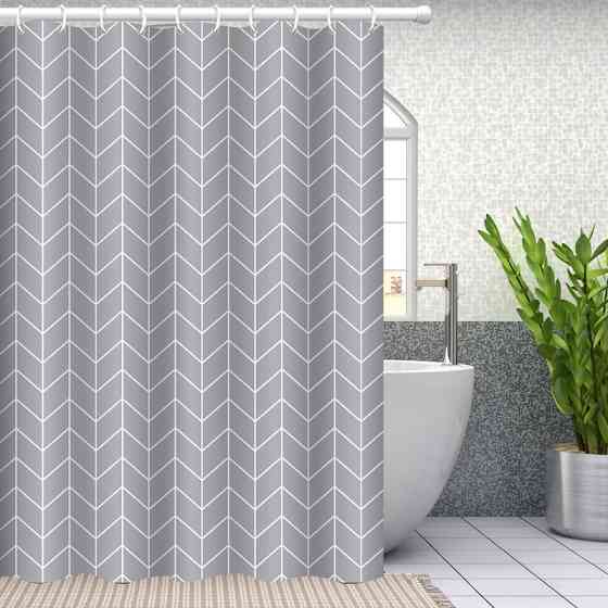 Шторка для ванной комнаты Bathlux 180 x 180 см с водоотталкивающим покрытием, Серая Каменец-Подольский