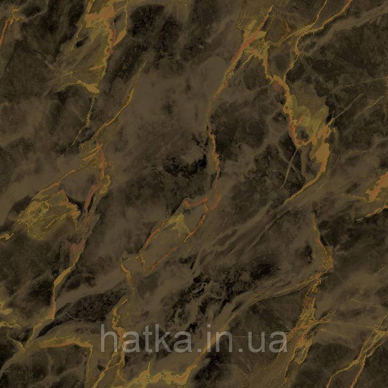 Шпалери метрові вінілові на флізелін AdaWall Beta метрові 3д під мармур темно коричневі з чорним золотавим Київ - фото 1