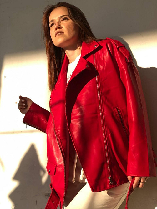 Женская куртка оверсайз Красный M Харьков - изображение 2