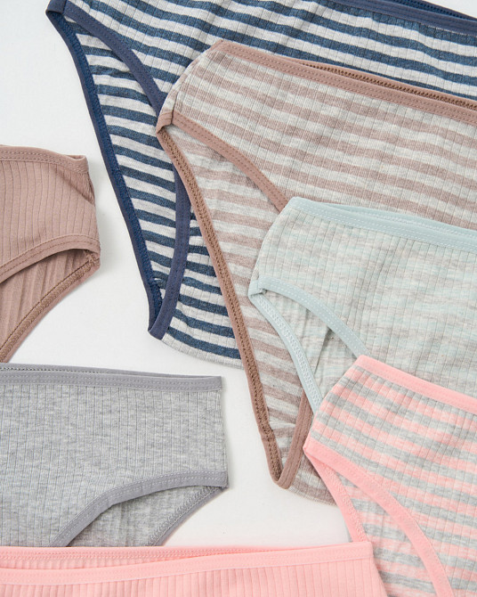 Набір жіночих трусиків-тижневик у рубчик упаковка 7 шт Nicoletta 713161 XXL Київ - фото 10