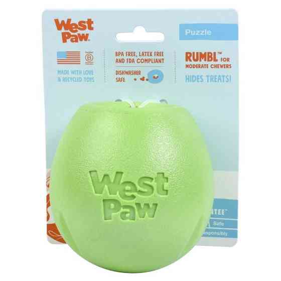 Іграшка для собак м'яч з тайком для ласощів West Pow Rumbl Large Eggplant (Вест Пав Рамбл) Запоріжжя