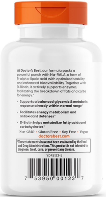 R-липоевая кислота Doctos Best  Stabilized R-Lipoic Acid 60 капс Киев - изображение 3