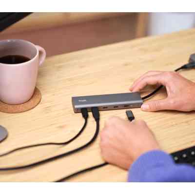 Концентратор Trust USB-C to 5xUSB-C aluminium 0.1m grey (25136_TRUST) Винница