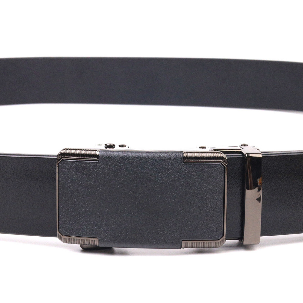 Ремінь чоловічий з пряжкою автомат Vintage 20378 Чорний Київ - фото 5