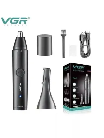 Универсальный аккумуляторный триммер VGR V-613 для стрижки бороды с насадкой и 1,5 ч автономной рабо Киев
