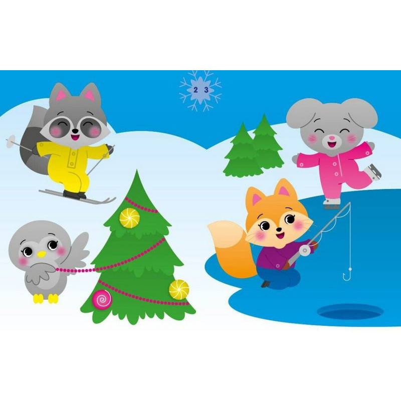 Набір для творчості "Аплікації наліпками Єнот" 1655003, 30 наліпок Вінниця - фото 3