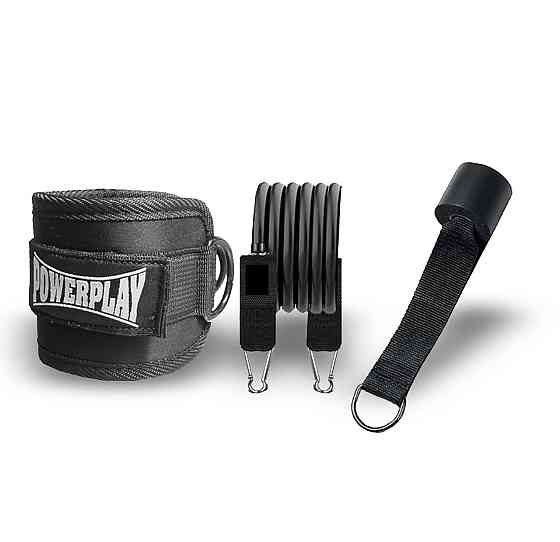 Манжета для силової тяги на гомілку і зап'ястя PowerPlay комплект манжета дверний якір еспандер Київ