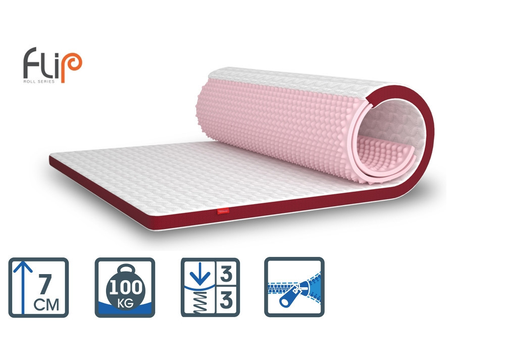 Тонкий матрас на диван Flip Granat/ Гранат (натуральный латекс) ТМ Matroluxe 120х190 Харьков - изображение 1
