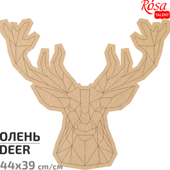 Основа для декорування панно-мозаїка „Олень“ 2 МДФ 44х39см ROSA TALENT Київ