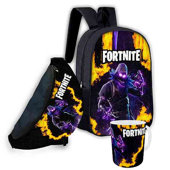 Набір дитячий Fortnite рюкзак 36х27см сумка-бананка, кружка з принтом для хлопчика (01600) Київ