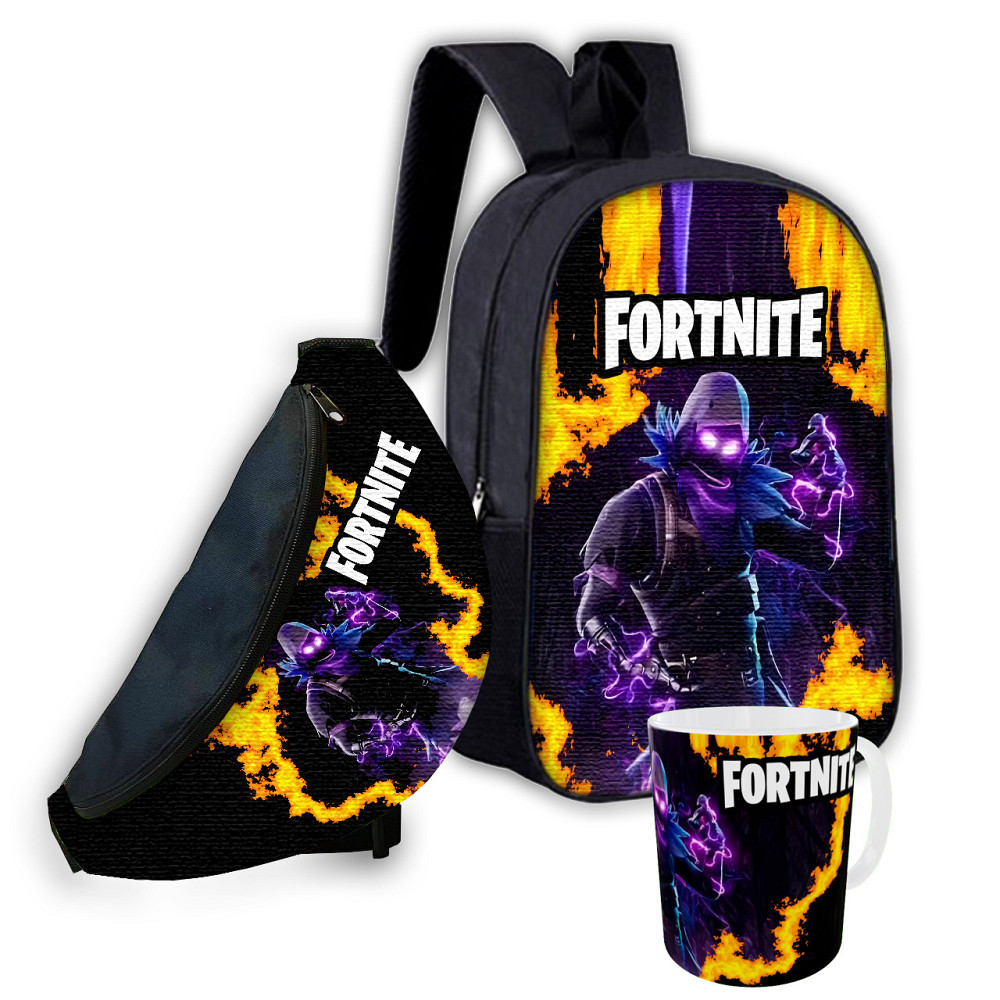 Набір дитячий Fortnite рюкзак 36х27см сумка-бананка, кружка з принтом для хлопчика (01600) Київ - фото 1