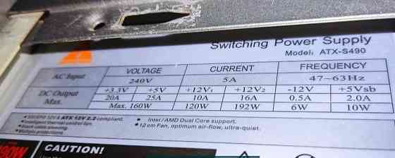 Блок питания на ПК Киев