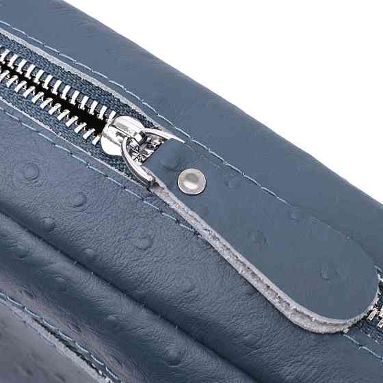 Цікава сумка для жінок із фактурної натуральної шкіри Синя (Vintage) Київ