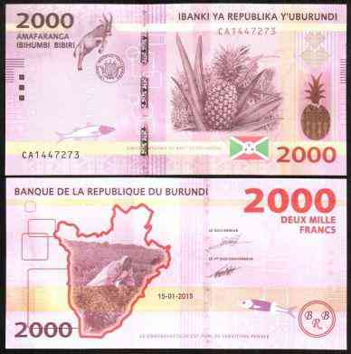 Бурунди/Burundi 2000 Francs 2018 Полтава