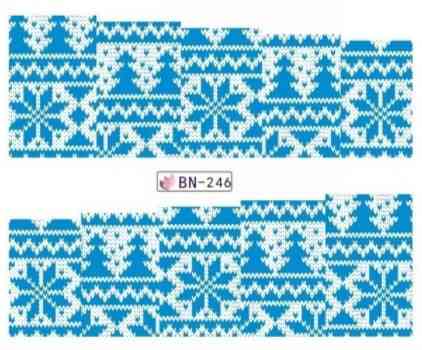 Наклейки на ногти новогодние голубые - размер стикера 6*5см, инструкция по применению есть в описании товара Киев