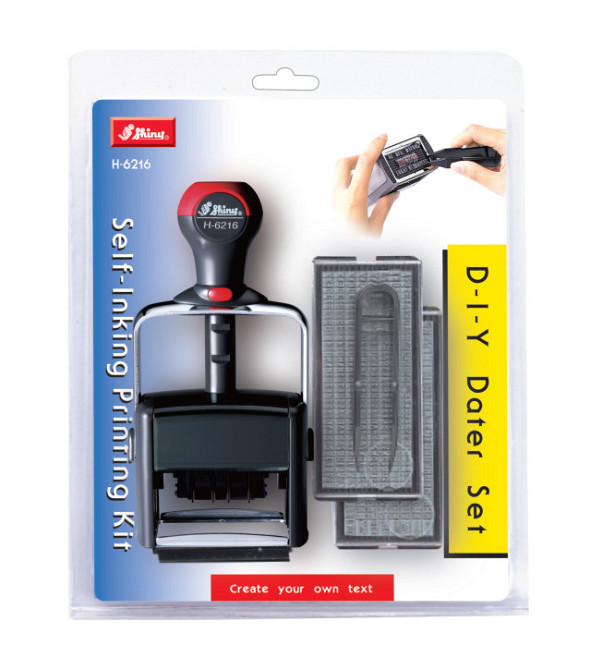 Металевий,самонабірний датер-штамп 4-рядк, 56х33мм Київ - фото 2