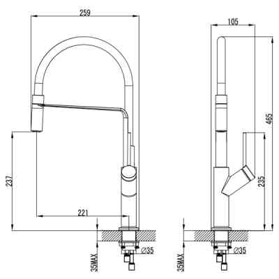 Смеситель Corso ADDA EB-4B520C (9635110) Винница