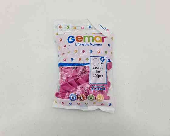 Повітряні кульки пастель рожеві 3" (8 см) латексні бомбочки 100 шт Gemar (1 пач.) Харків