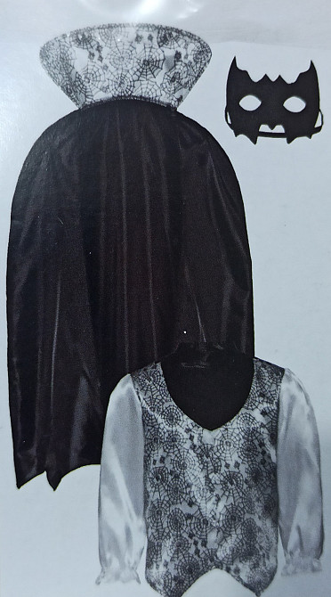 Дитячий костюм Вампір на Хелловін розмір М на 4-6 років 110-116 розмір чорний Київ - фото 3